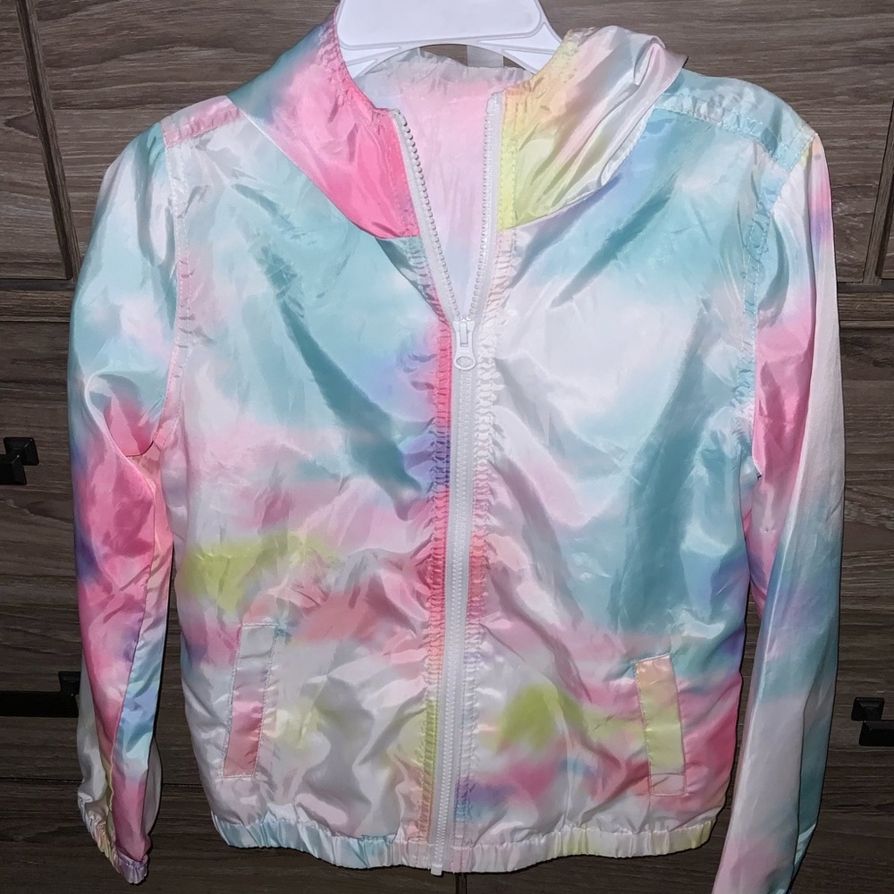 JUSTICE - Pastel colored hooded windbreaker ! ( never worn )